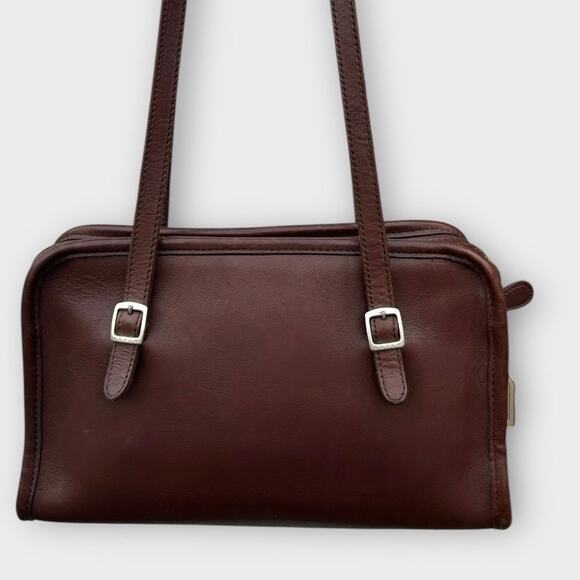 Vintage Coach 9051 Swing Zip Mahogany Glove-Tanned Leather Shoulder Bag Purse 98 - Picture 2 of 14